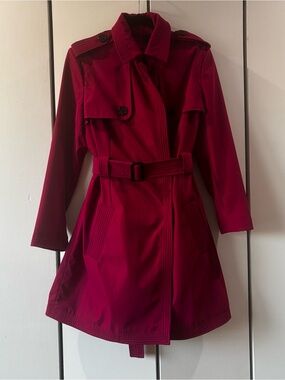 Narciso Rodriguez Pink Trench Coat with Belt